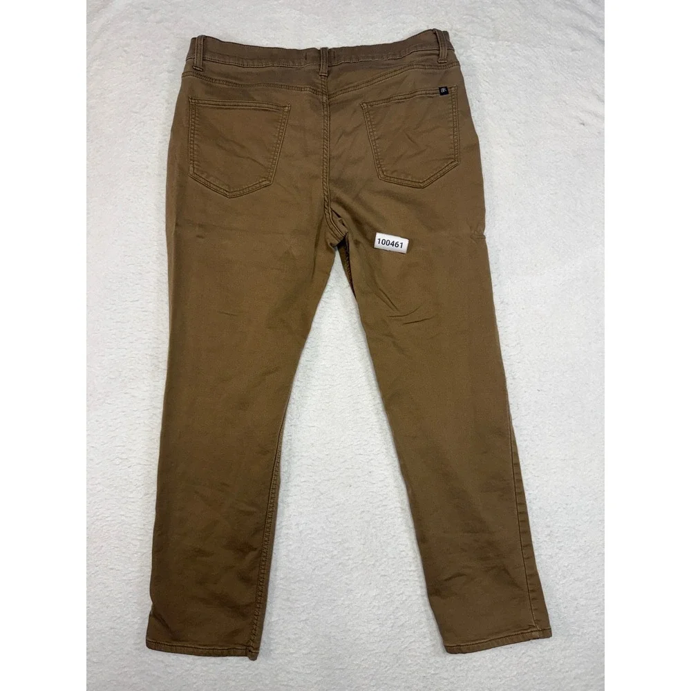 Banana Republic Mens Slim Fit 5-Pocket Chino Pants Tobacco Brown 36x30